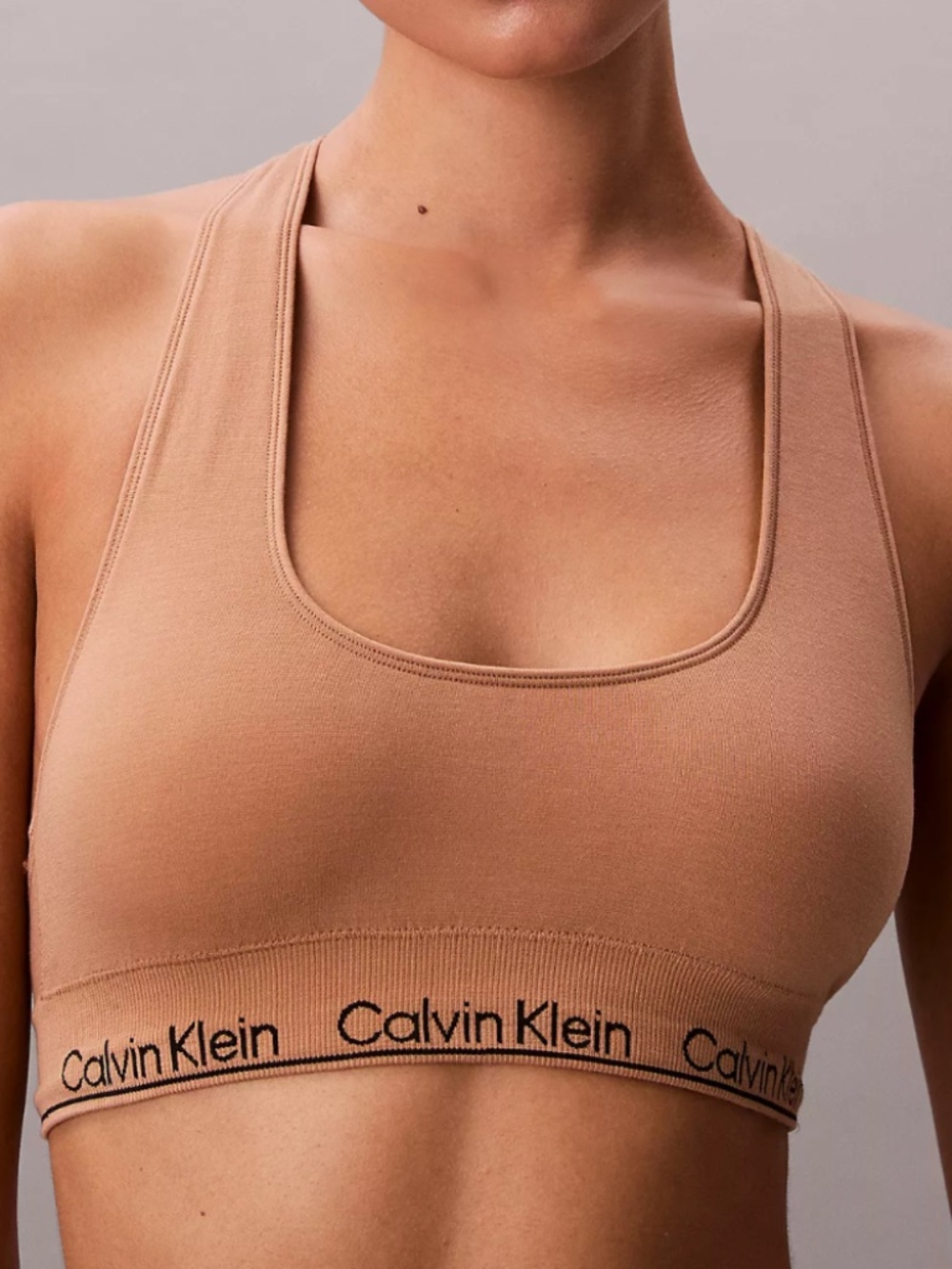 Calvin Klein Modern Seamless Naturals Lightly Lined Bralette QF7691 - Sandalwood